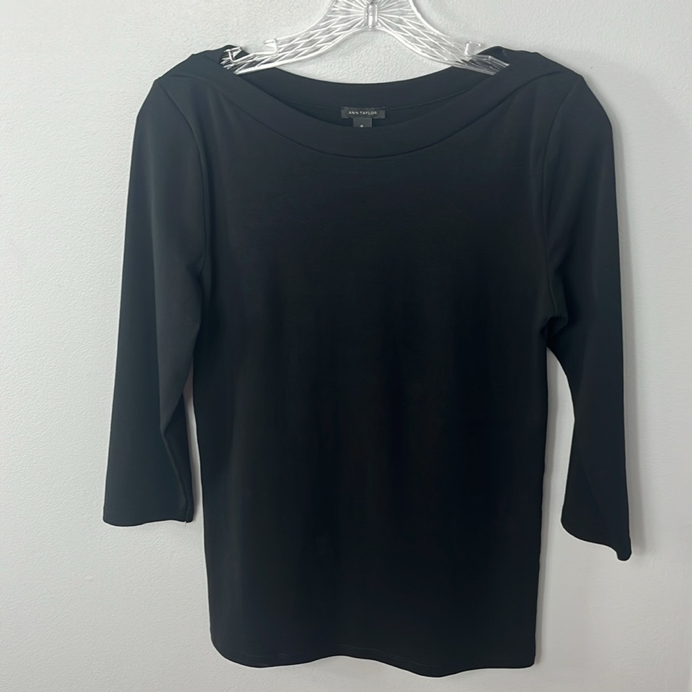 CLEARANCE Ann Taylor Boatneck 3/4 Length Sleeve Top - Picture 5 of 7